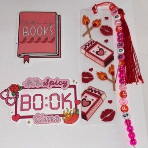 Spicy book lovers handcrafted bookmark by me